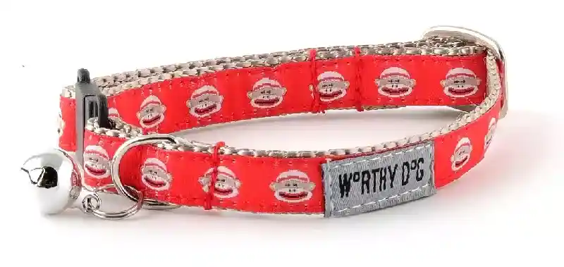 SOCK MONKEY CAT COLLAR