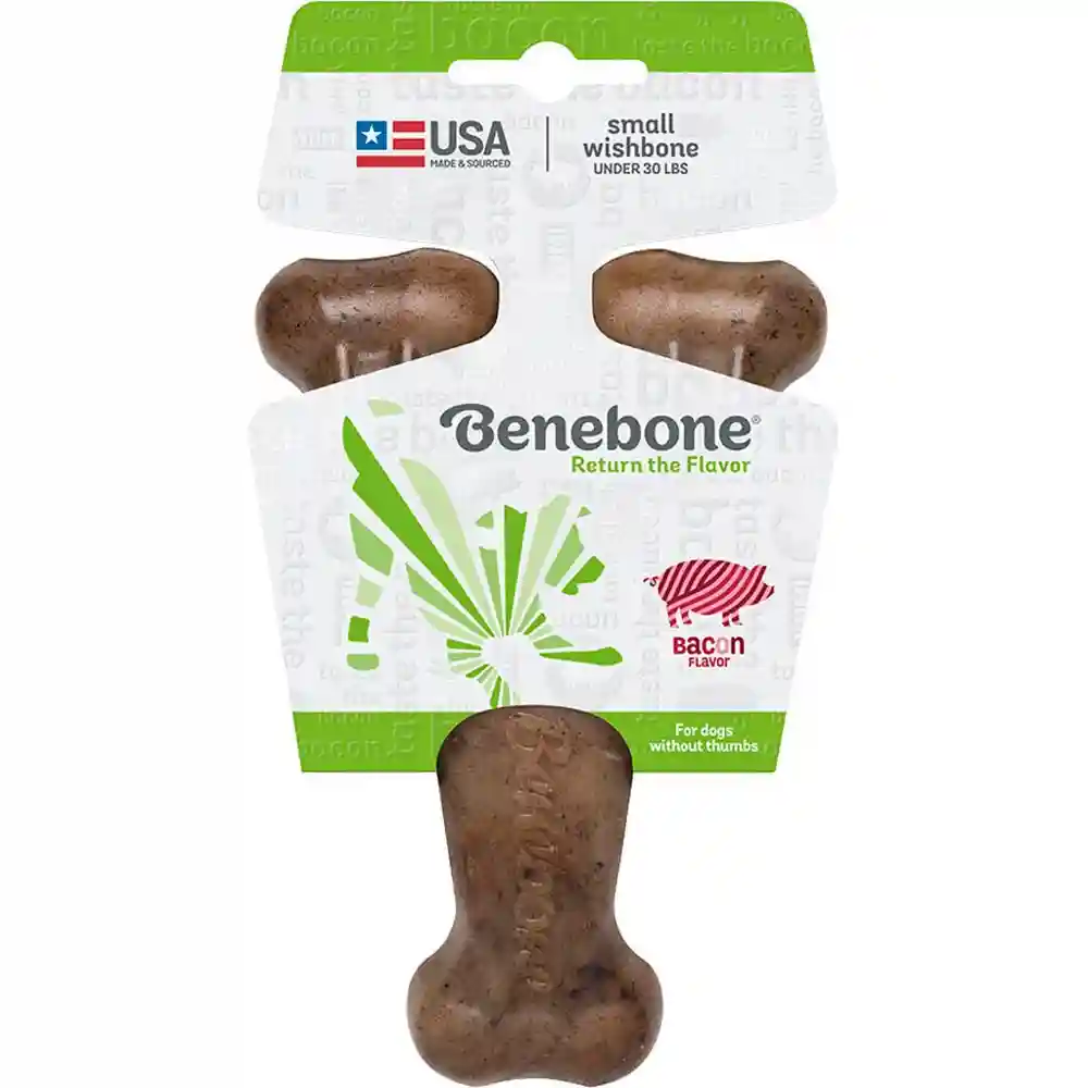 Benebone Wishbone Chew Bacon Small