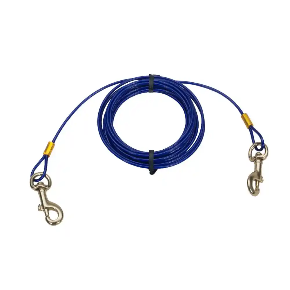 Med Cable Tie Out W/Brass Snap