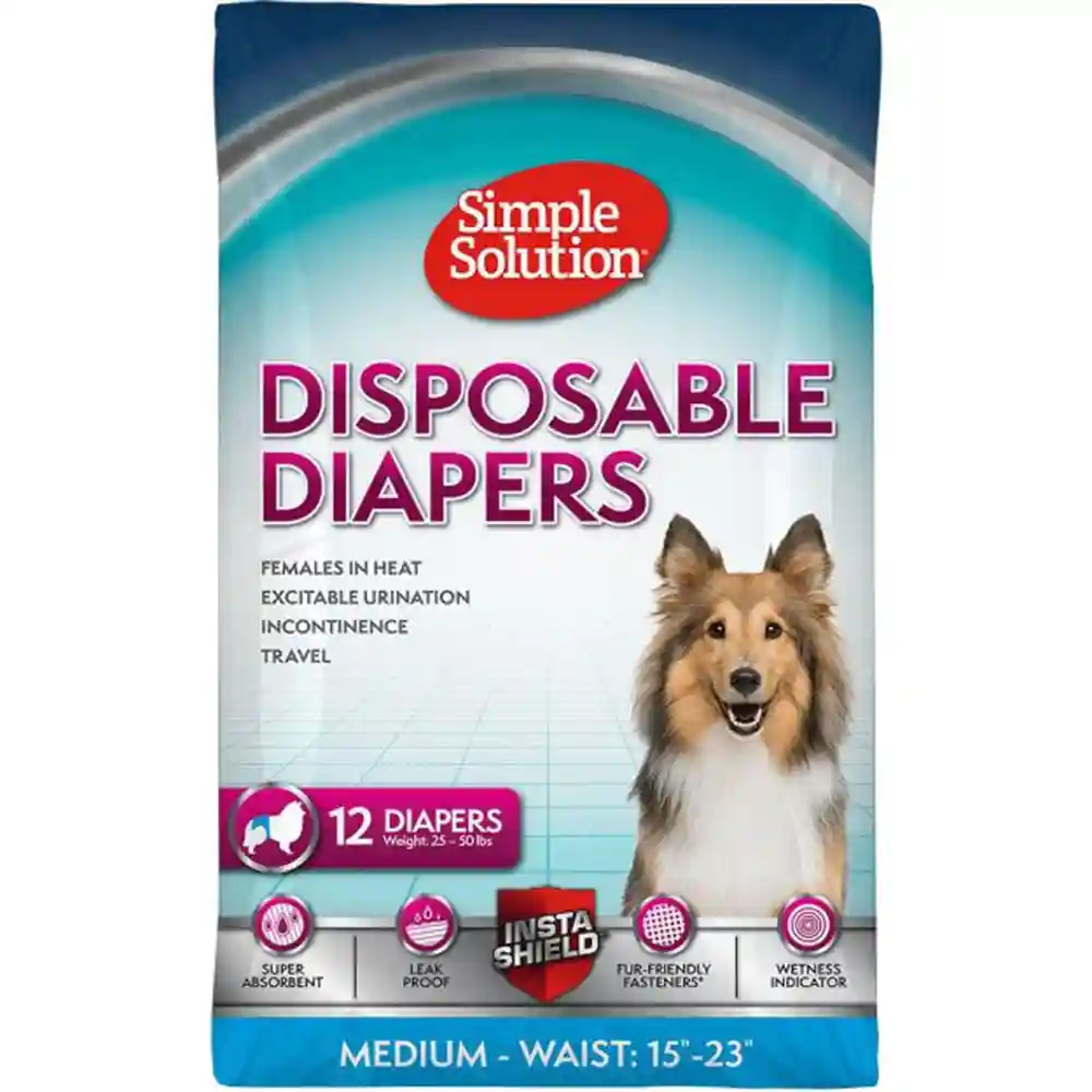DISPOSABLE DIAPER MEDIUM 12ct