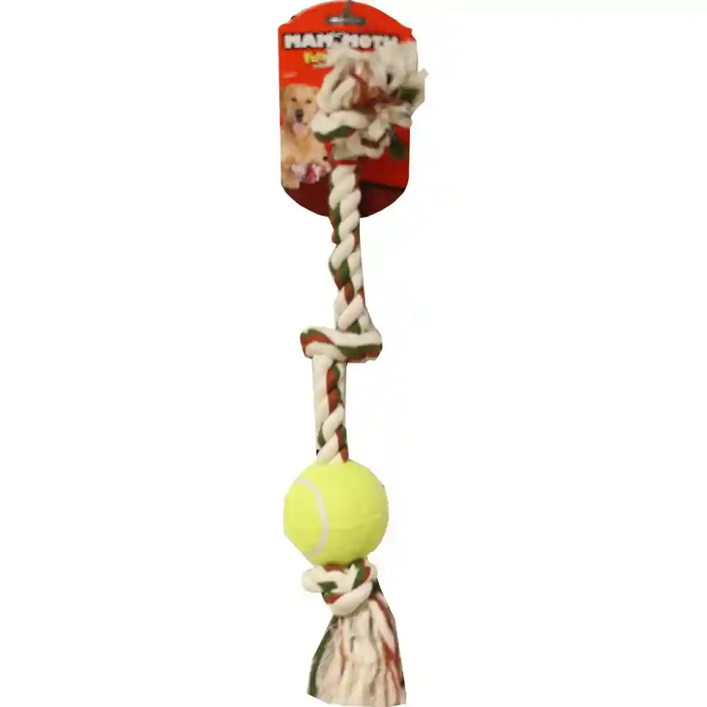 Flossy Chew 3 Knot Tug with Tennis Ball Medium 20in