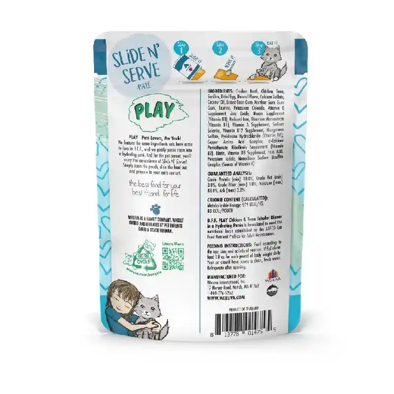 Bff Pate Chicken & Tuna Tubular 3oz. Pouch