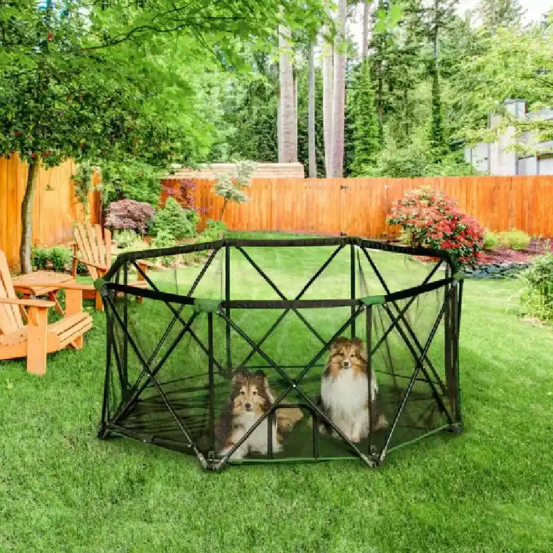 Portable Pen 8 Panel Grn With Canopy