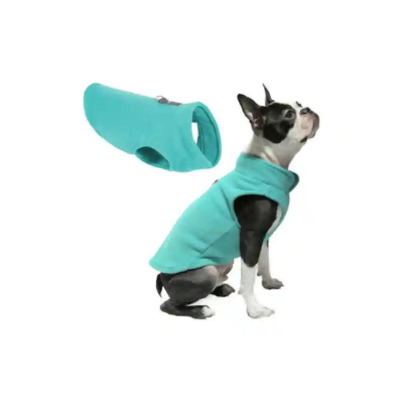 Gooby Fleece Vest Turquoise Small