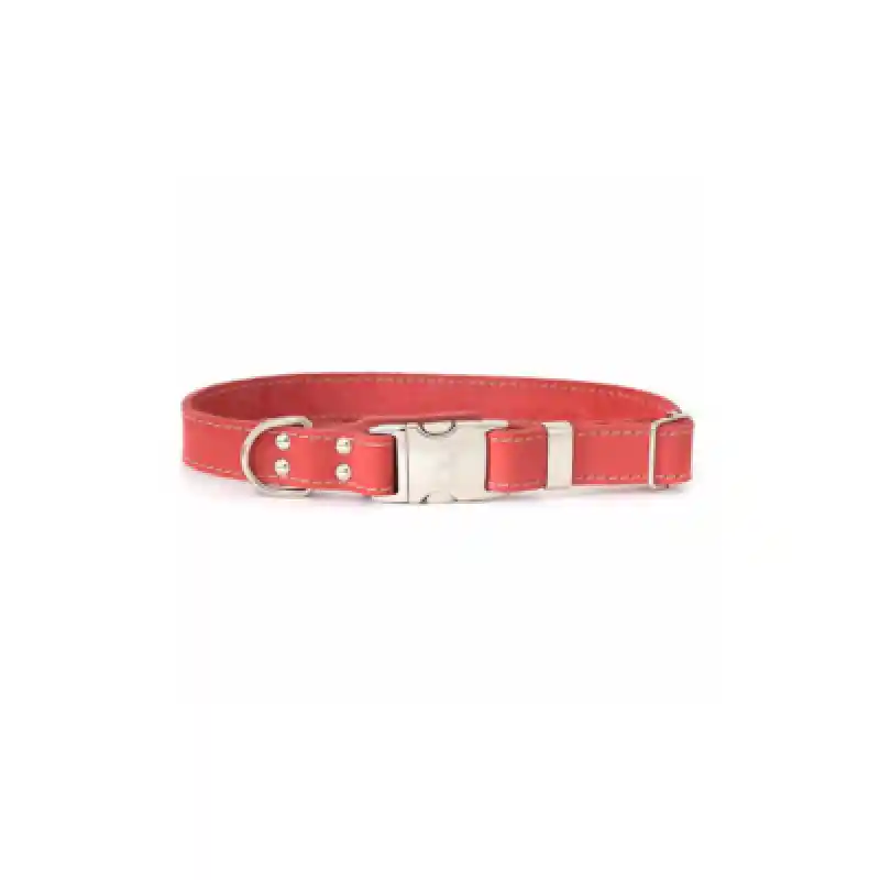 Quick Release Leather Collar Xs 9-12" Coral
