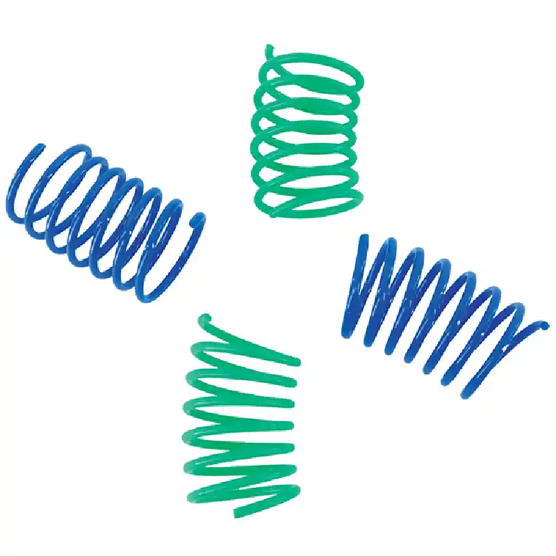 Turbo Plastic Coil Cat Toy 4 Pack