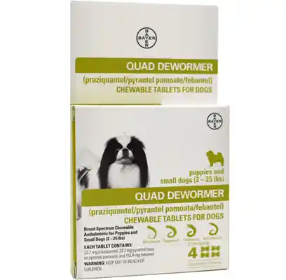 Quad Dewormer Medium Dog 2ct