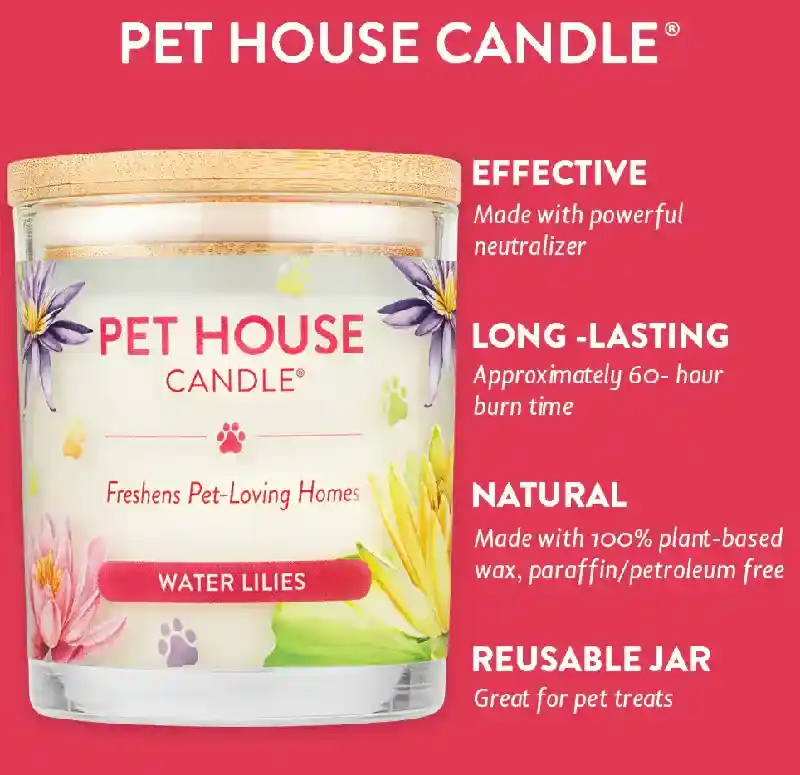 Pet House Candle Water Lillies large