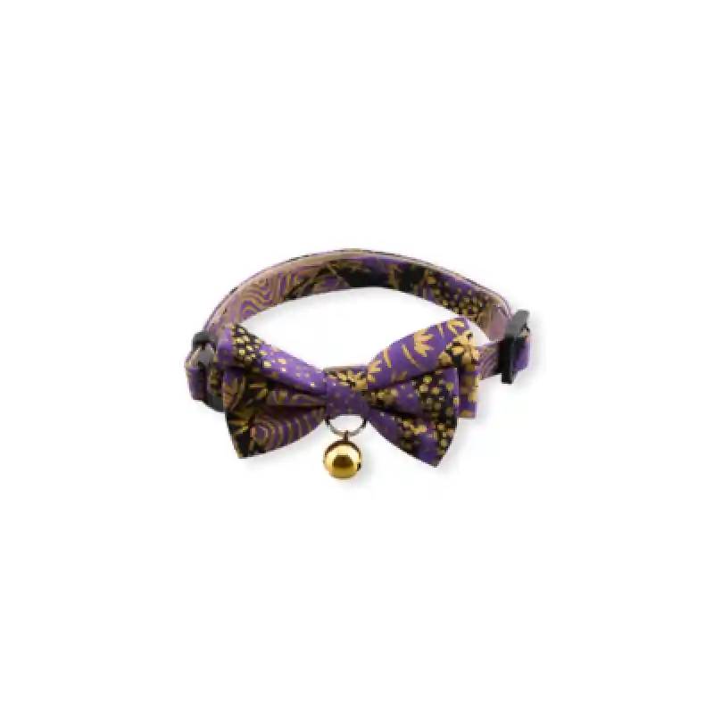 Necoichi Collar Bow Tie Purple