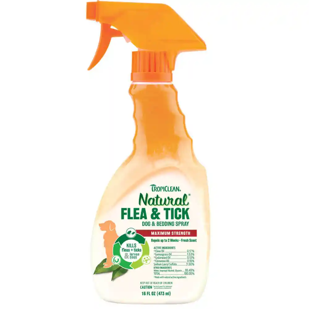 Natural Flea & Tick Spray for Dogs & Bedding, 16oz
