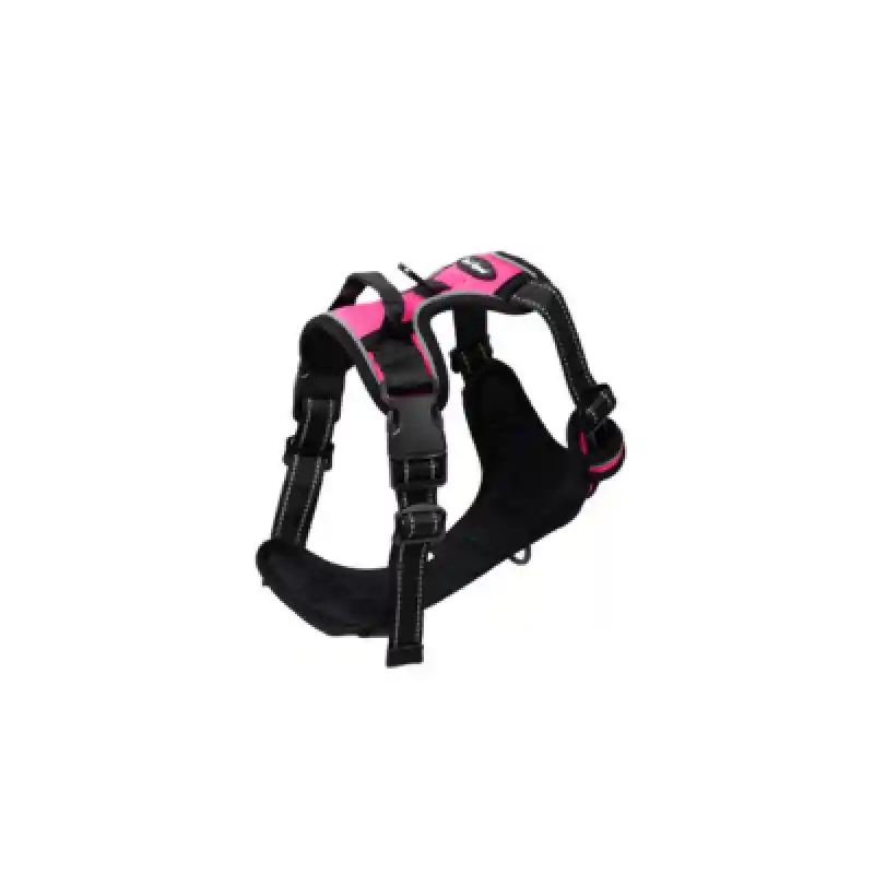 Bark Appeal Pink Reflective Control Harness Sm