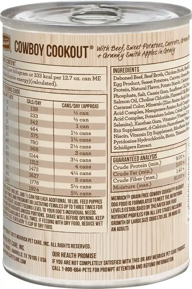 Grain-free Cowboy Cookout Canned Dog Food 13.2-oz