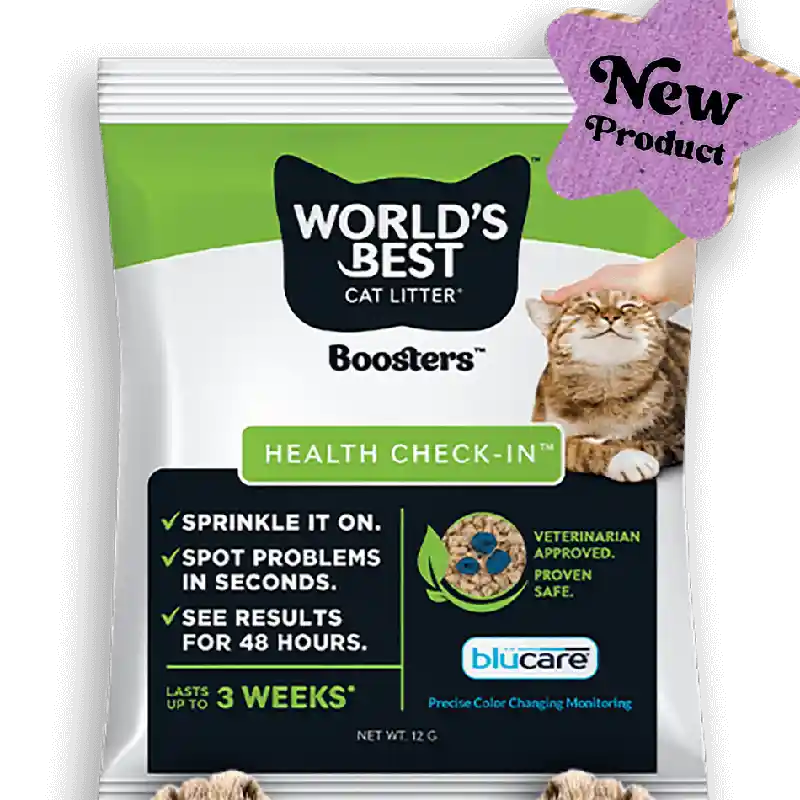 Worlds Best Cat Litter Boosters Health Check In