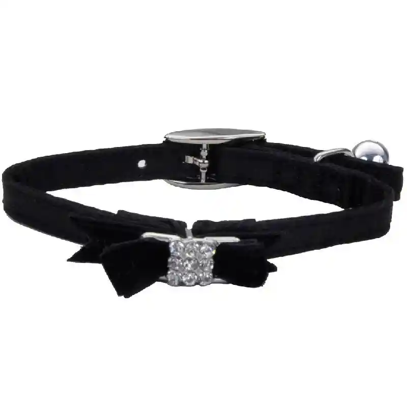 Lil Pal Kitten CollarW/ Bow Blk 8"