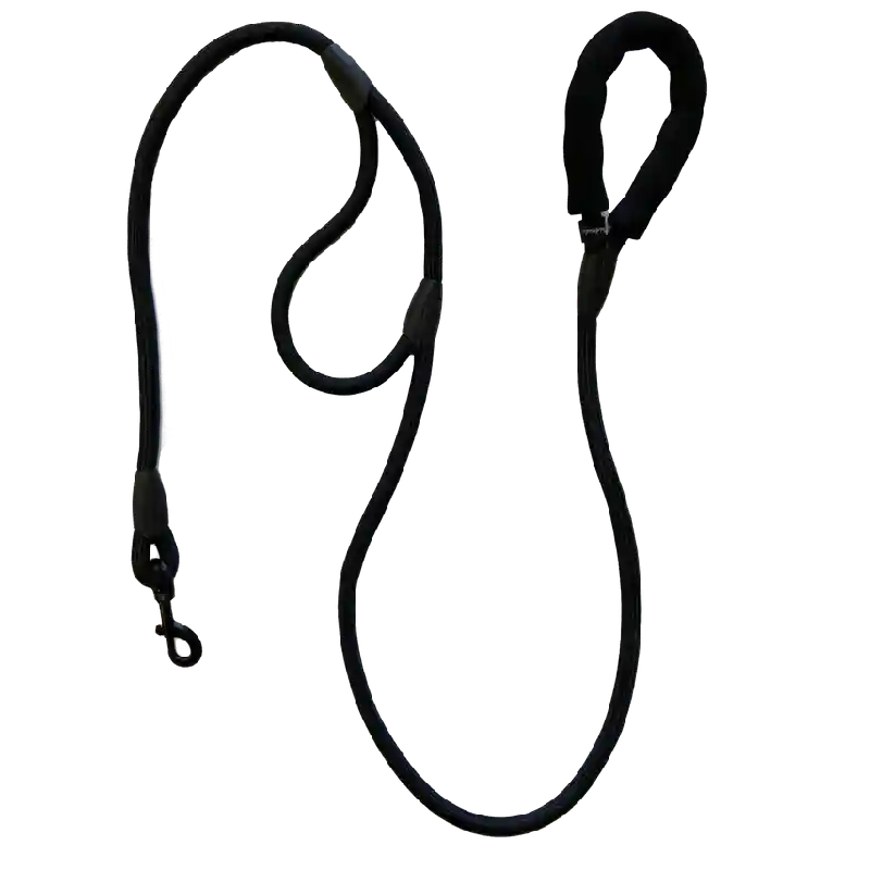 BA Double Handle Leash BLK 6'