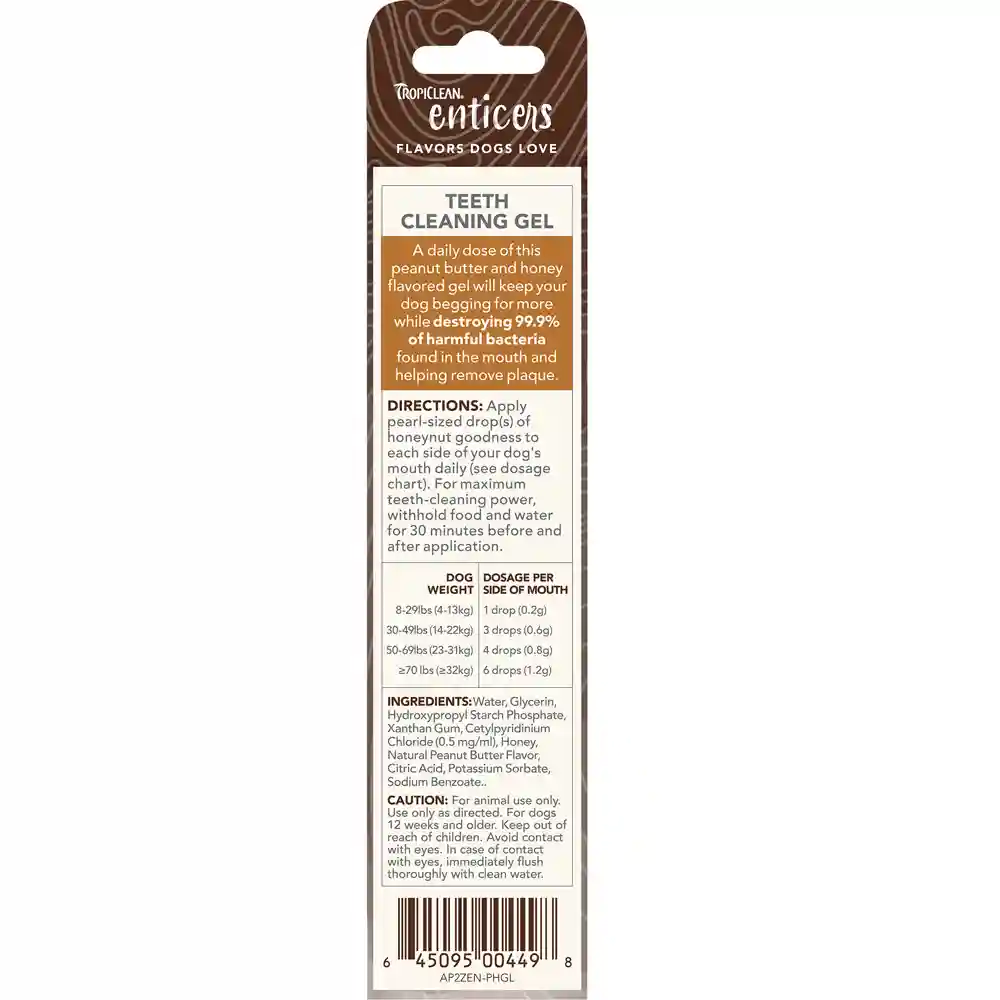 Eanticers Teeth Cleaning Gel for Dogs – Peanut Butter & Honey Flavor