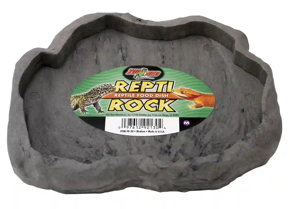 Zoomed Repti Rock Food Dish Medium