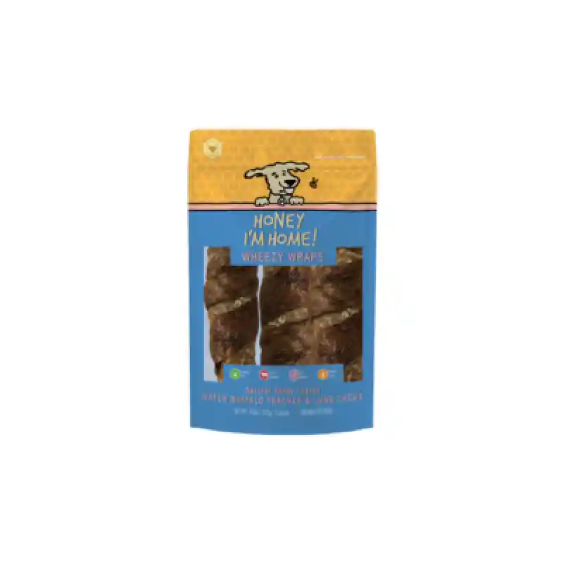 Honey Coated Buffalo Trachea Lung Wrap 10"