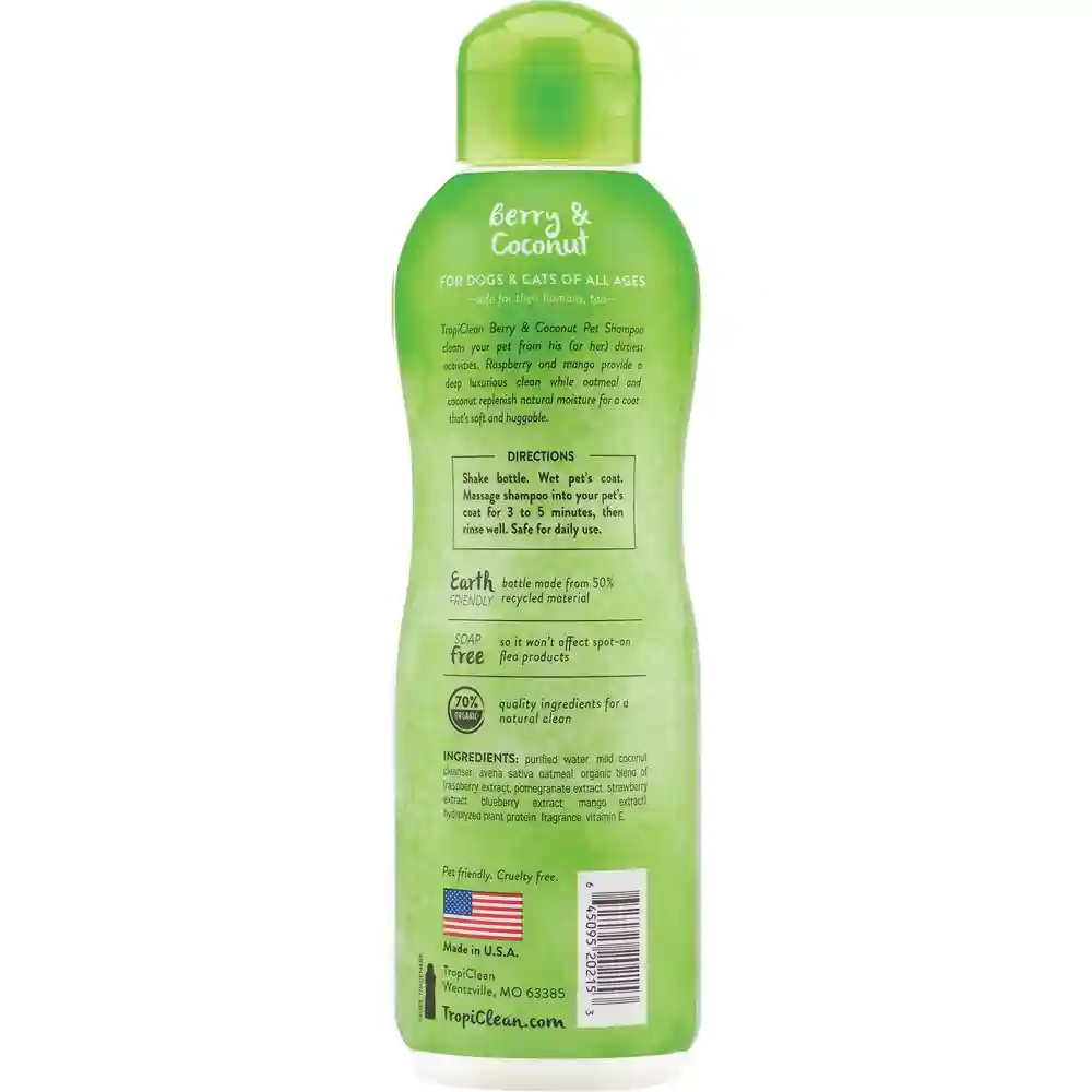 Tropiclean Berry Coconut Shampoo 20oz