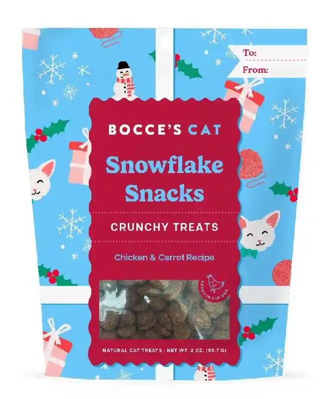 Bocce's Bakery Snowflake Snacks Crunchy Cat Treats