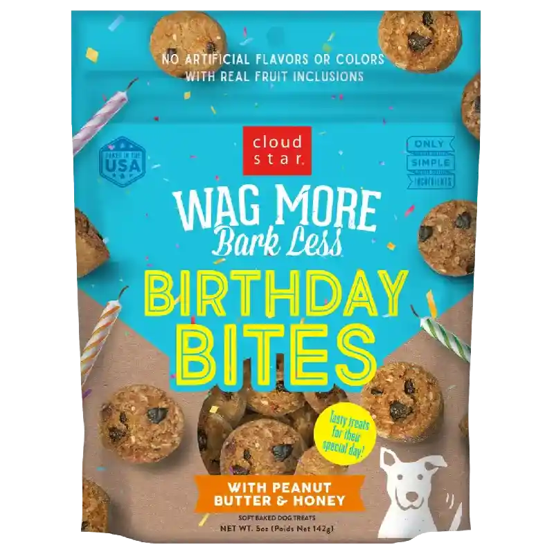Wag More Bark Less Dog Treat Birthday Bites Pb Hon
