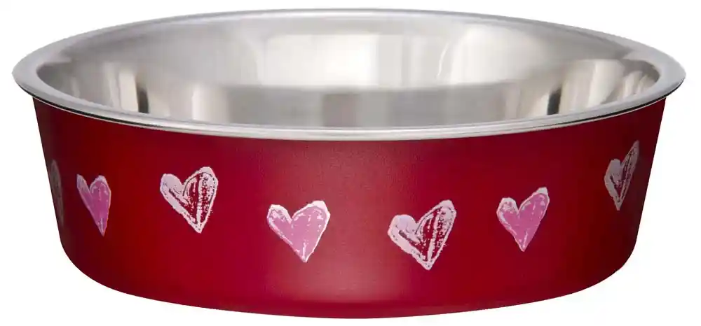 Bella Bowl Sm Hearts Red