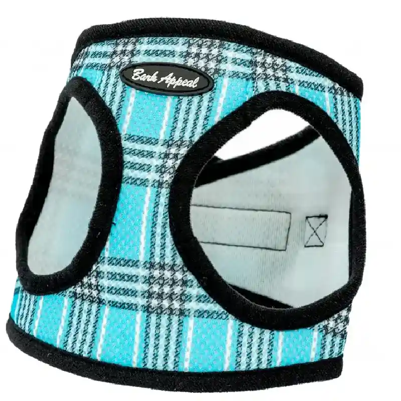 Blue Plaid Mesh Step In Harn Med