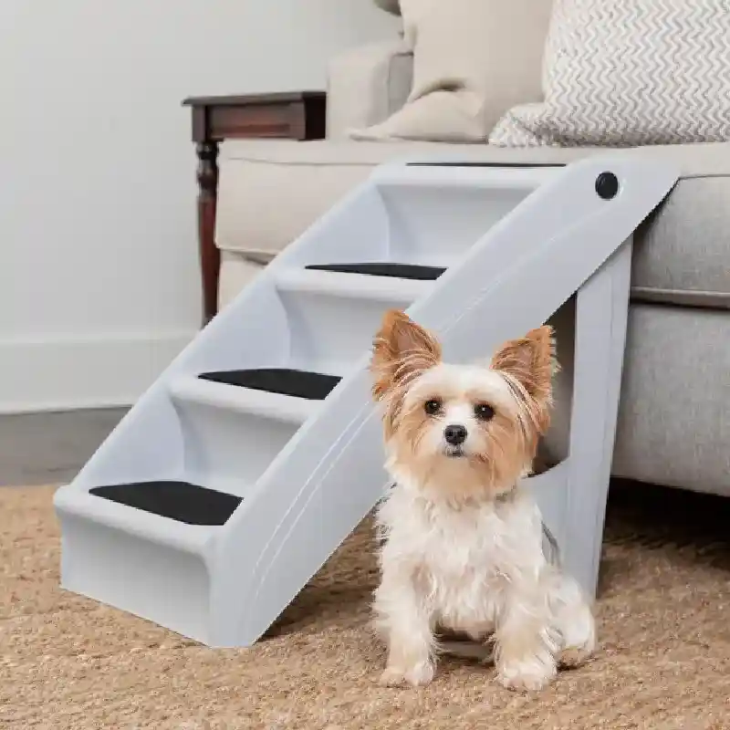 Pet Steps Fold Plastic Grey 25"