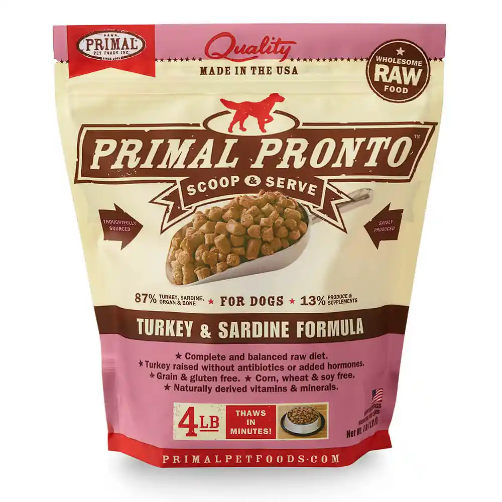 Primal Pronto Turkey Sard K9 4lb