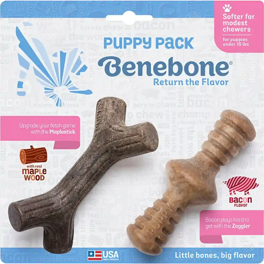 Benebone Puppy Stick/Zaggler 2Pk