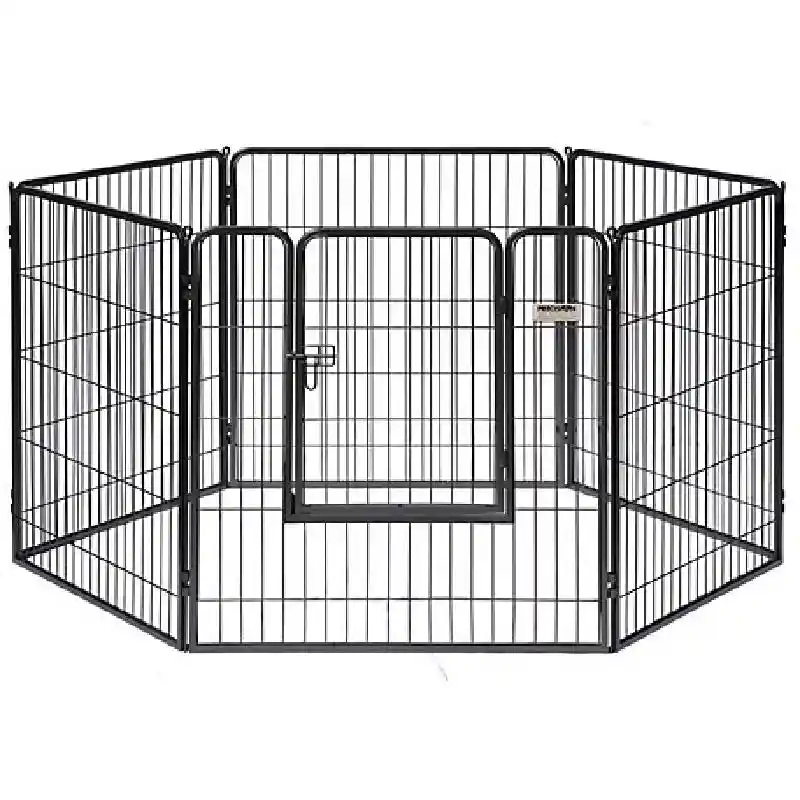 38" Courtyard Kennel Silver