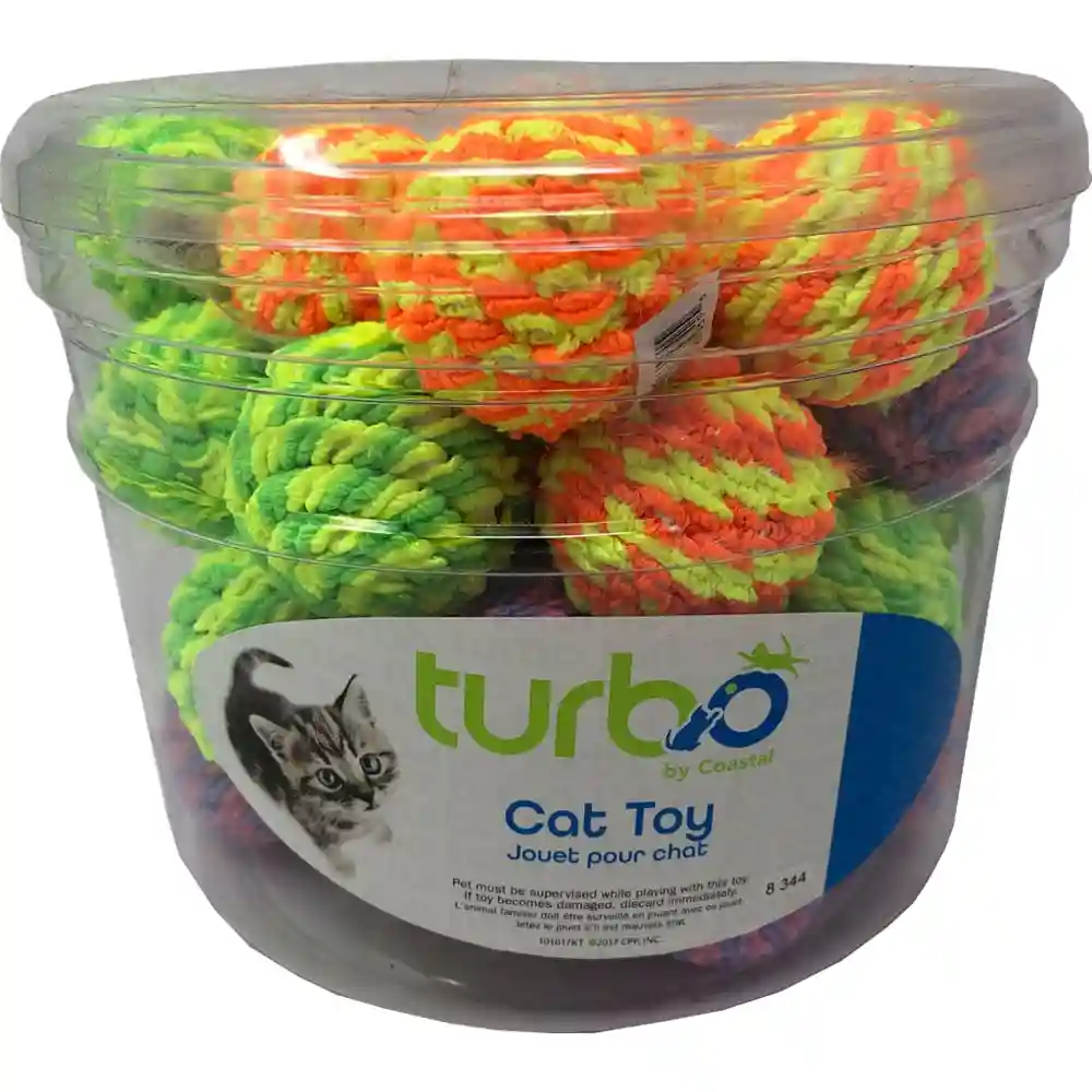 Turbo Cat Toy, Rattle Ball, 1.75"