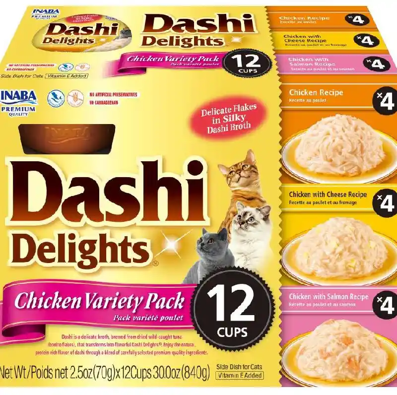 Inaba Cat Treat Dashi Delights Chkn 12 Ct Variety
