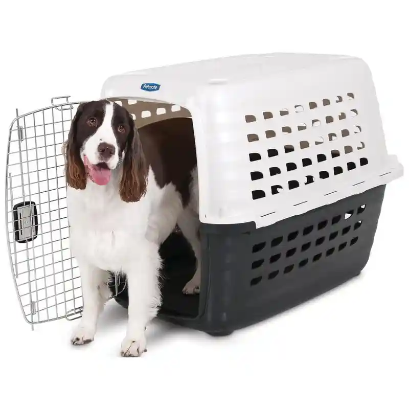 Compass Kennel 19in Up to 10lb Wht/Blk