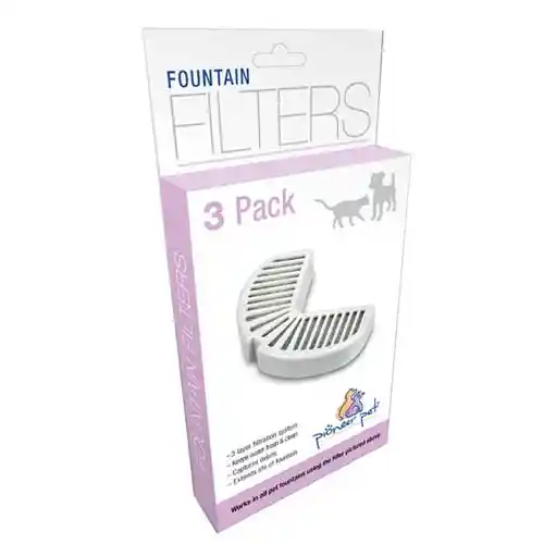 Replacement Filter for Ceramic & Stainless Steel Fountains 3pk