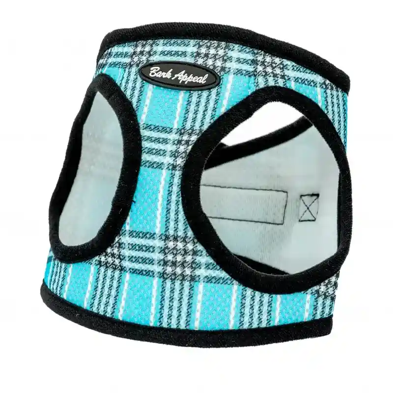 Blue Plaid Mesh Step In Harness XXXL