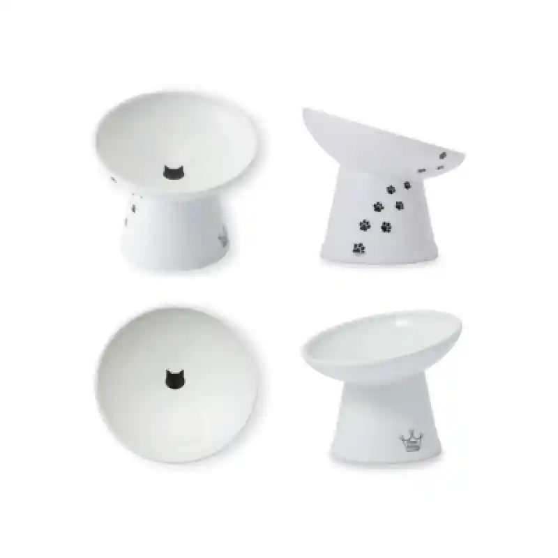 Necoichi Tilted Raised Cat Food Bowl