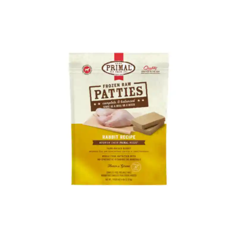 Primal Canine Frzn Rabbit Patties 6 lb