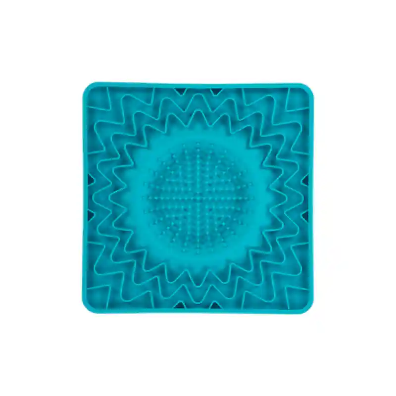 Messy Mutts Silicone Framed Lick Bowl Mat Blue 10x