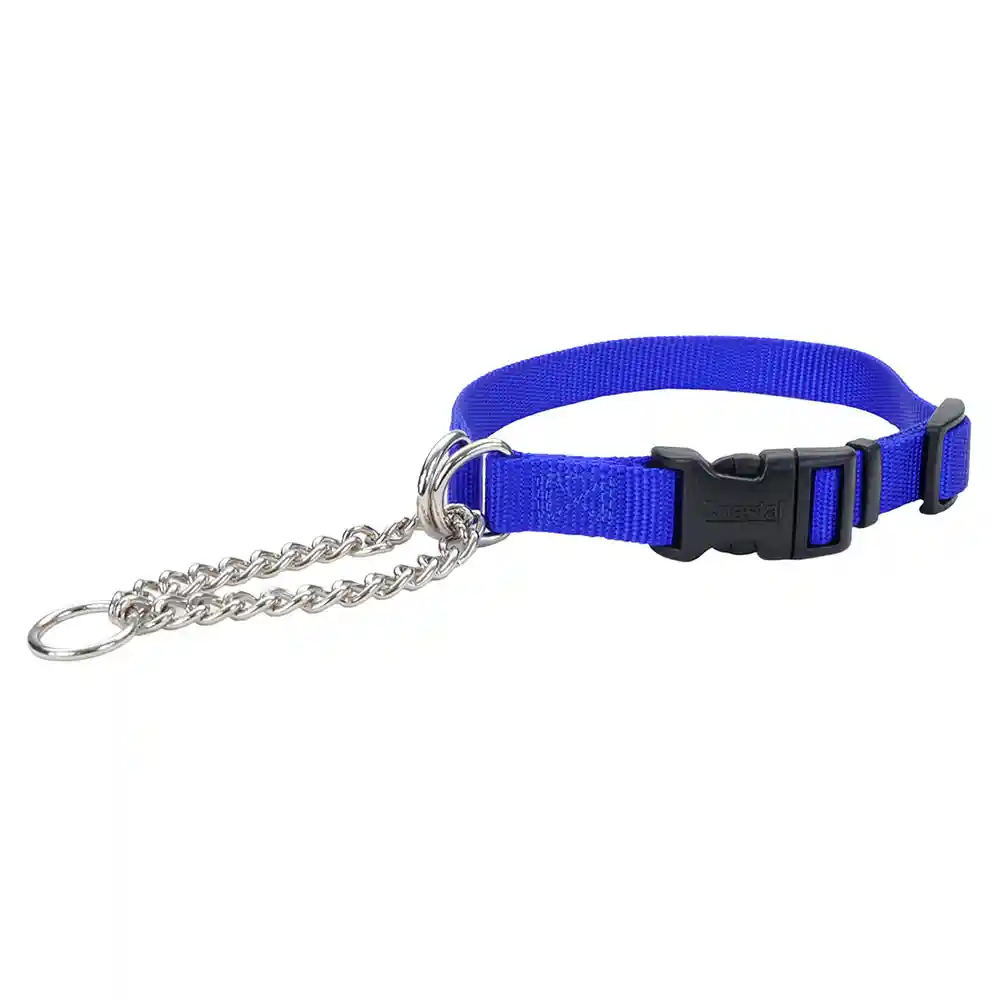 Coastal Adj Check Collar Buckle Blue 1 X 22-29 In