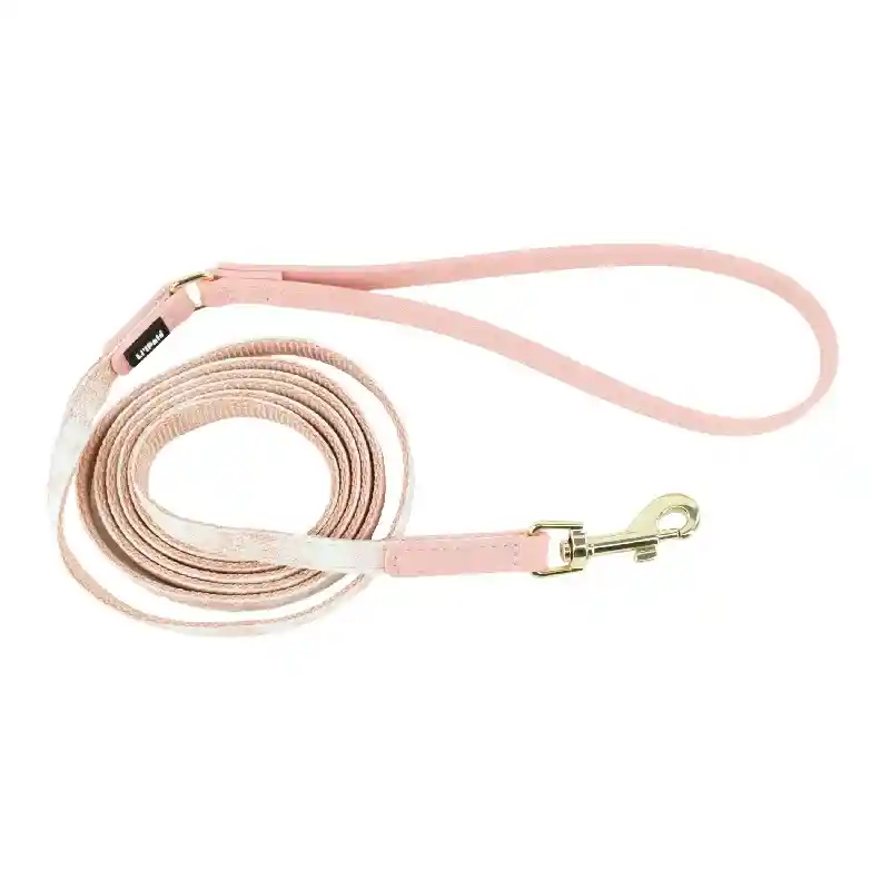 Marbled Canvas Overlay Leash - Pink