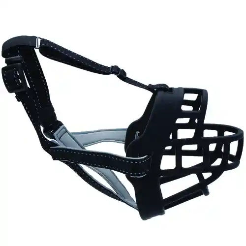 Soft Basket Muzzle, Black, 03