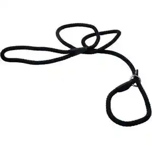 Rope Slip Leash - Black 1/2" X 06'