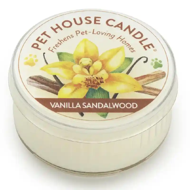 Pet House Candle Vanilla Sandalwood Mini 1.5 Oz 12/box
