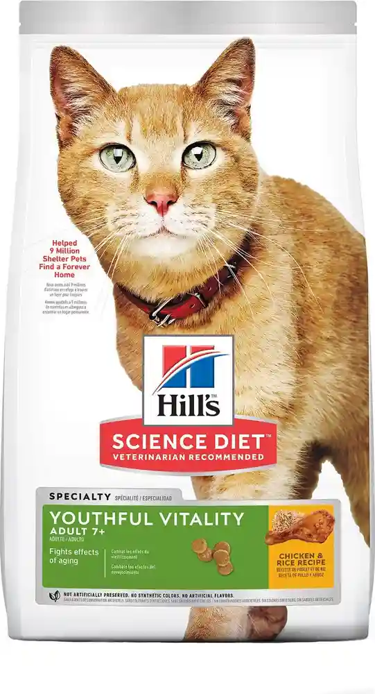 Adult 7+ Youthful Vitality Chicken Recipe Dry Cat Food 3-lb