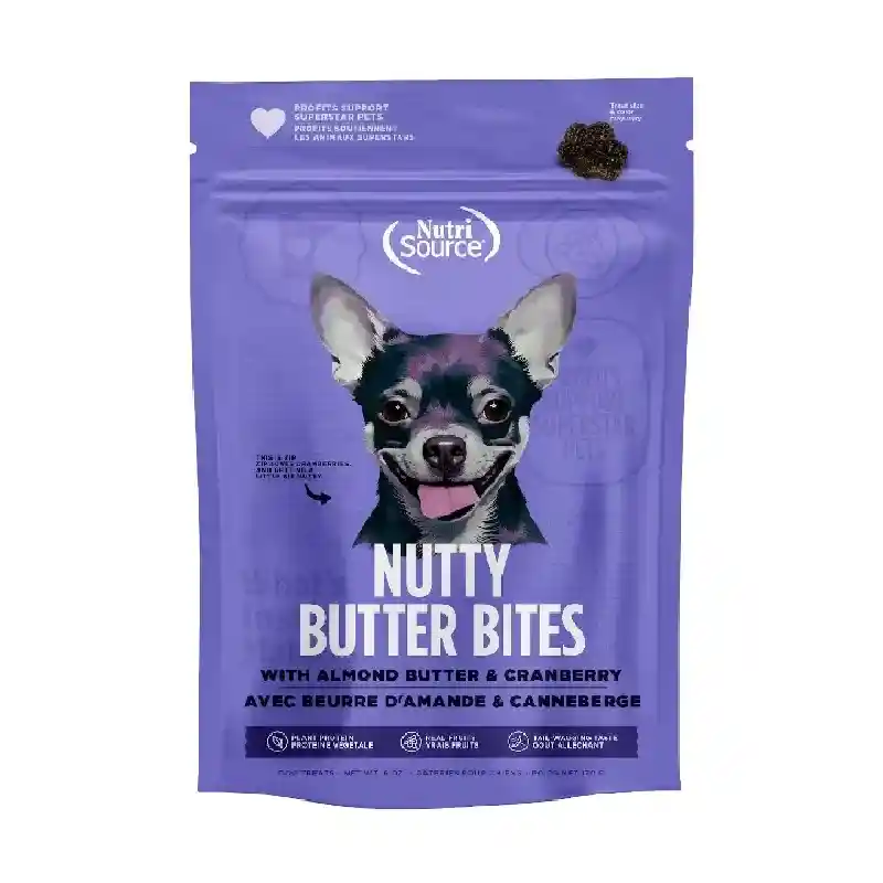 NutriSource NS Nutty Butter Bites Cran/Al Butter by KLN Family Brands