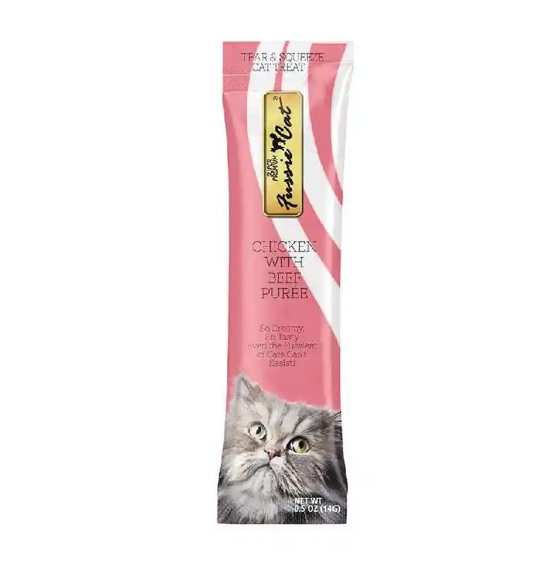 Fussie Cat Chkn/beef Puree .5-oz 4-pk