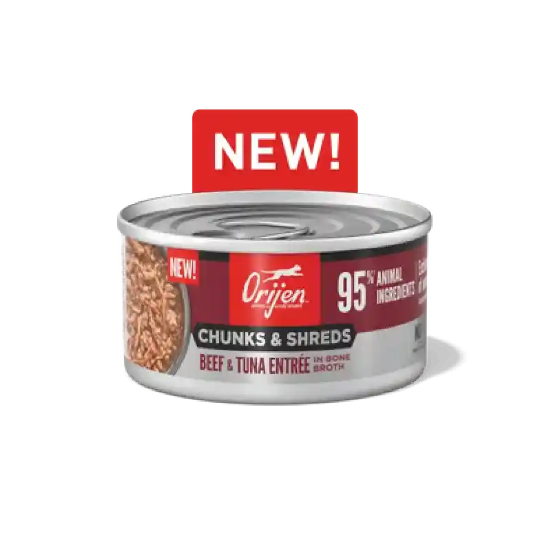 Orijen Cat Chunks Shreds Bf Tuna Can 3-oz 12/cs 2c