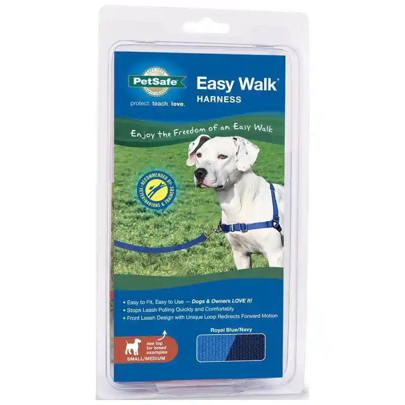 Easy Walk Harness No Pull Sm/med Royal Blue