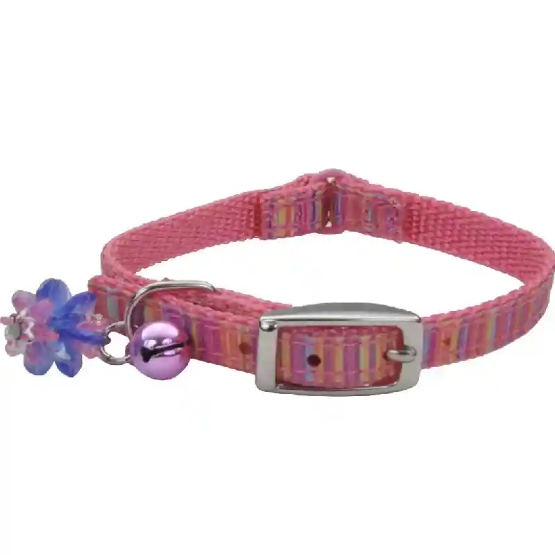 Lil Pal Kitten Collar Pink Stripe 8"